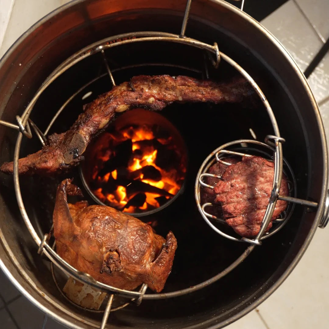 Combo Especial Barril Asador 100% ACERO INOXIDABLE